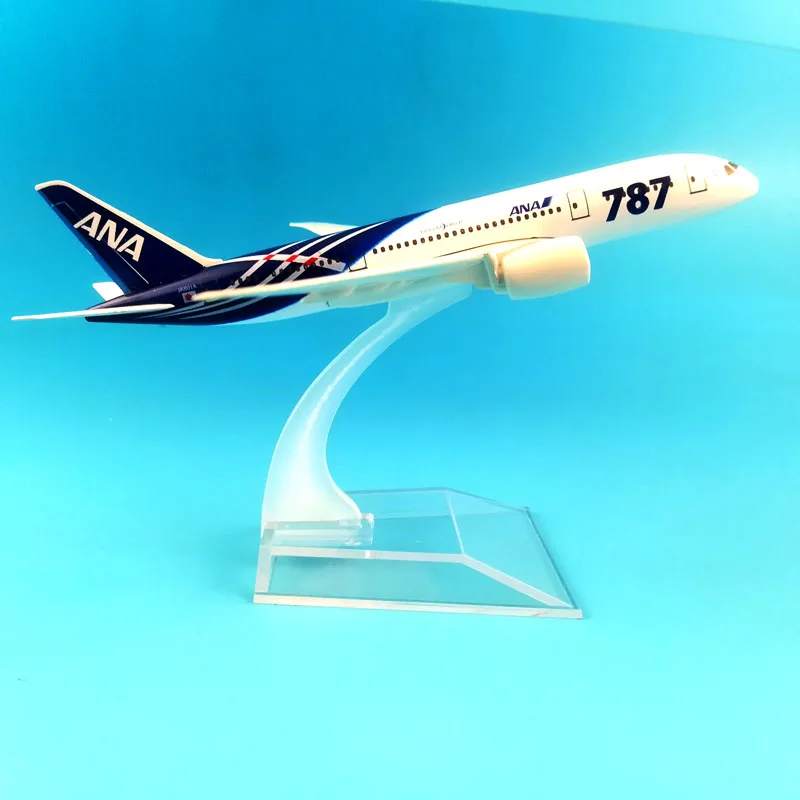 Бесплатная доставка 16 см модель самолета Боинг 787 ANA из металлического сплава