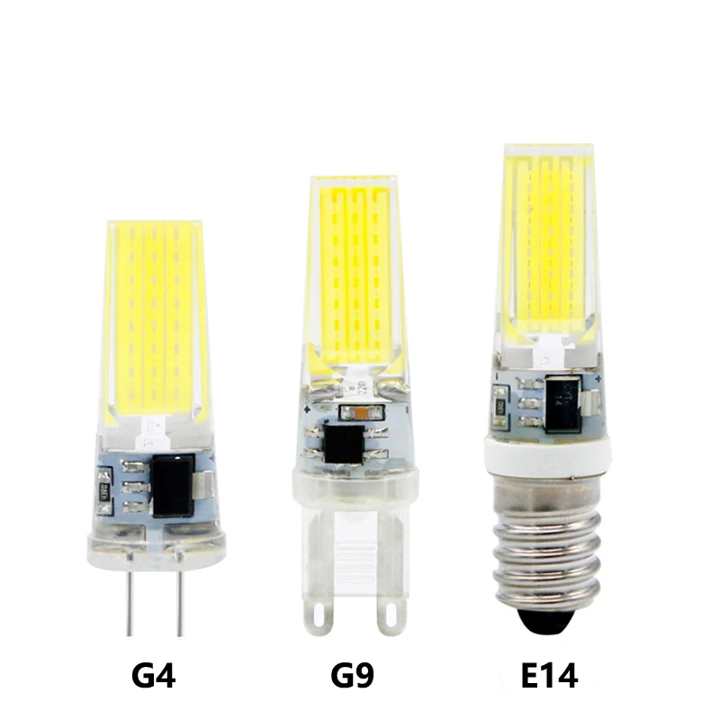 Светодиодная лампочка G4 G9 E14Lamp AC 200 в 220 240 В диммер 5 Вт COB SMD 2508 светодиодные