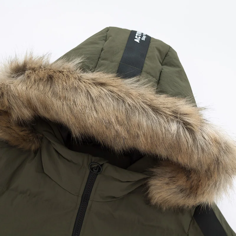 Куртка SEMIR Мужская теплая длинная Повседневная Верхняя одежда с воротником из