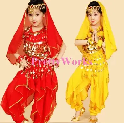 6 шт. детский костюм для танца живота|kids belly dance costumes|child indianbelly costumes |