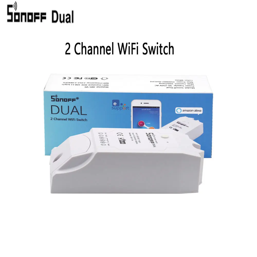Sonoff Dual Switch Itead Sonoff умный пульт дистанционного управления Wifi переключатель Diy таймер беспроводной переключатель, Sonoff S20 ЕС умная WiFi розетка, умный дом 10A/2200 Вт - Комплект: Sonoff Dual Switch