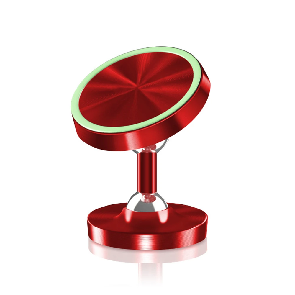 Luminous Red KISSCASE Magnetic Phone Holder Luminous Auto Magnet Car Holder For iPhone Xr xs Support Smartphone Voiture Air Vent Mount Clip - Цвет: Luminous Red