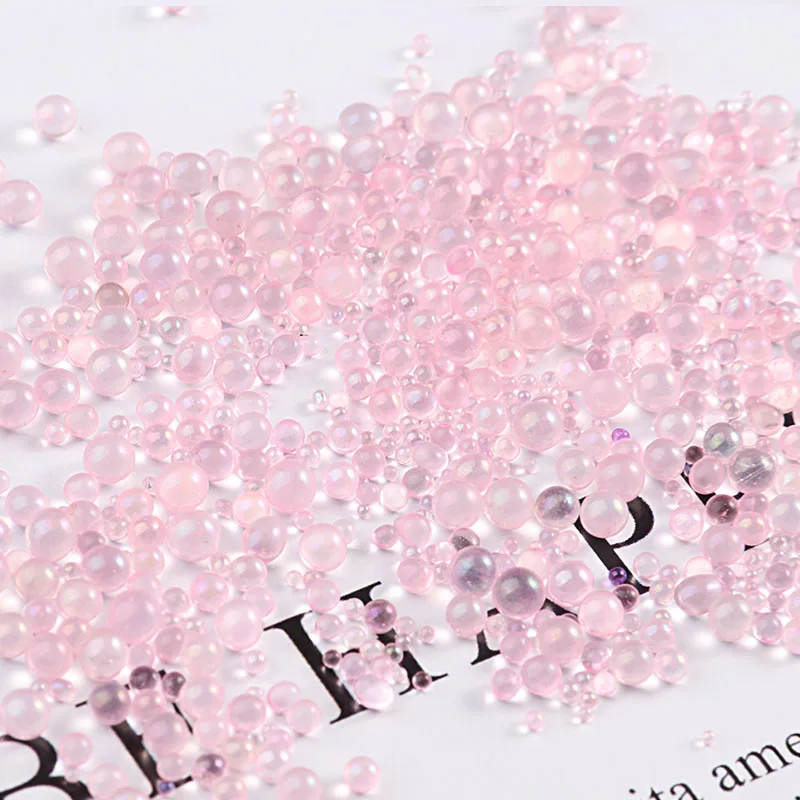 05 Pink Color 10 г/упак. мини шарики-пузырьки 0,4-3 мм Смешанные крошечные бусины для стеклянного глобуса, кремниевые формы, наполнителя, амулеты для рукоделия, домашнего декора - Цвет: 05 Pink Color