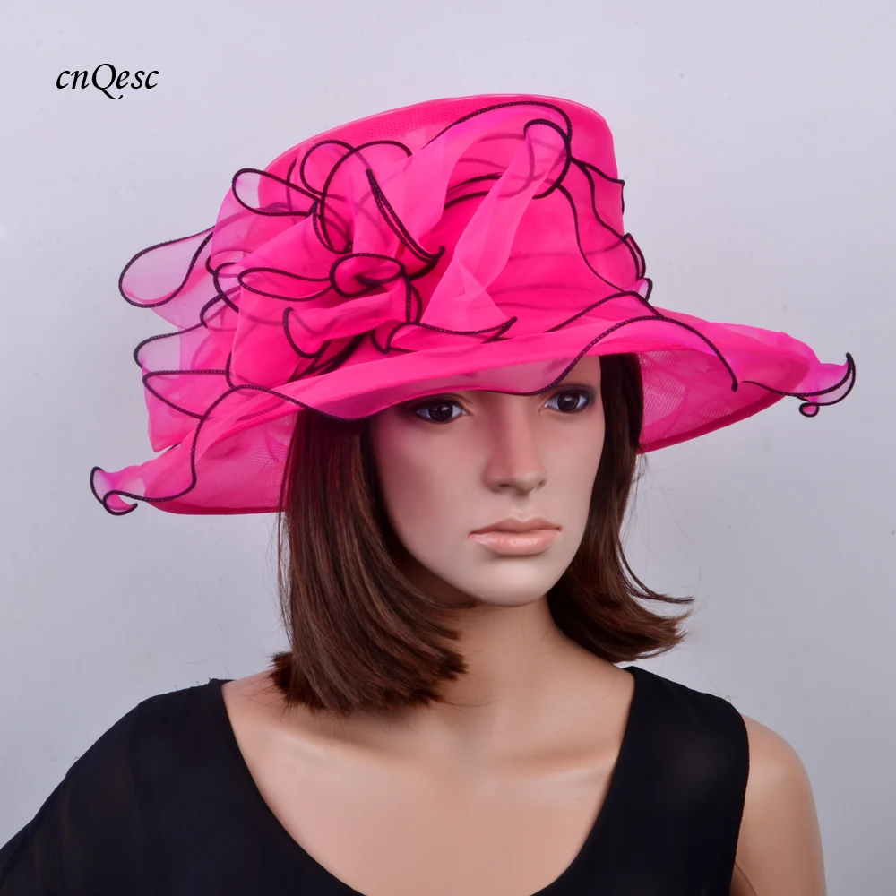 Оптовая продажа новых шляп из органзы Кентукки Дерби шляпа для Ascot рас свадьбы