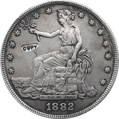 

1882 копия монет торгового доллара