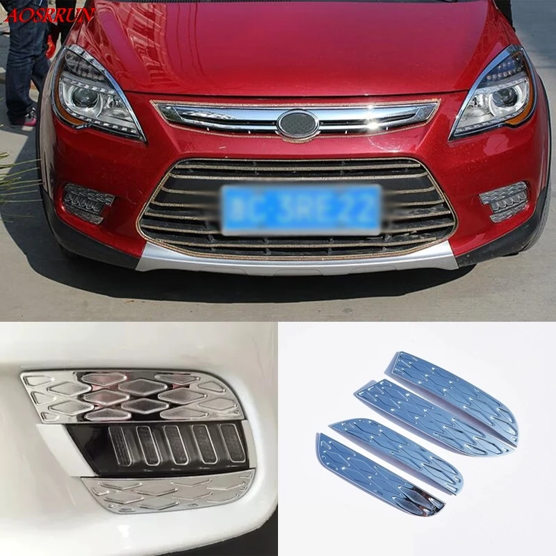 4 шт./1 комплект ABS автомобильные накладки на переднюю противотуманную фару 3D