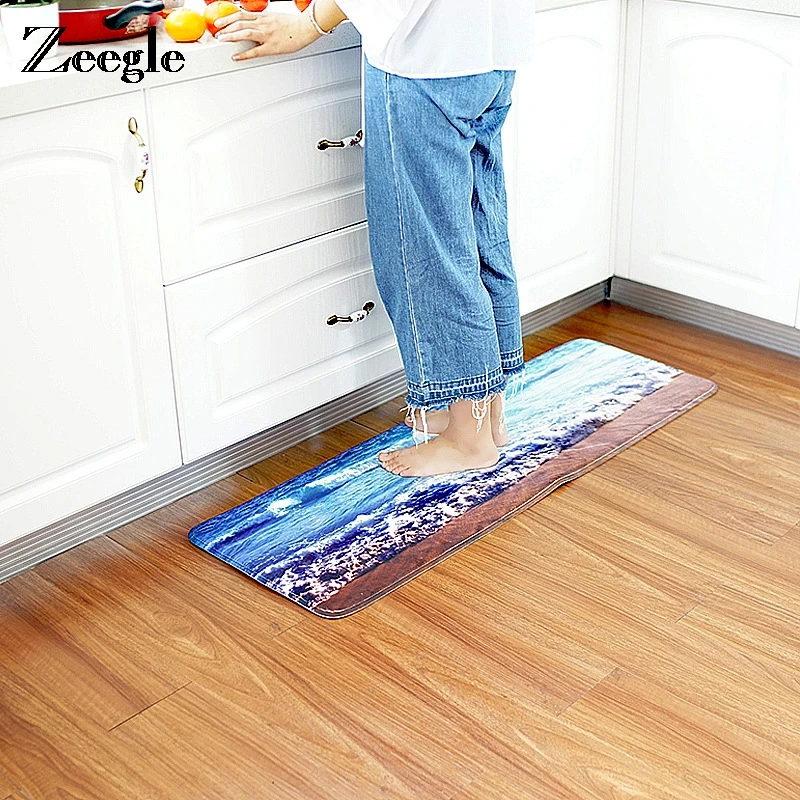 

Zeegle 3D Printed Door Mat For Entrance Door Hallway Rugs Anti-slip Floor Mats For Kitchen Bedroom Carpets Absorbent Bedside Rug