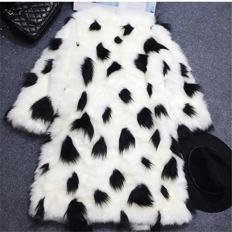 Шуба женская 2018 Новая мода высокая гуальность имитация лисьего меха трава