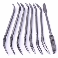 8pcs wood riffler file set 190mm double ended wood carving rifler rasping for woodworking carving hand tools needle file rasp