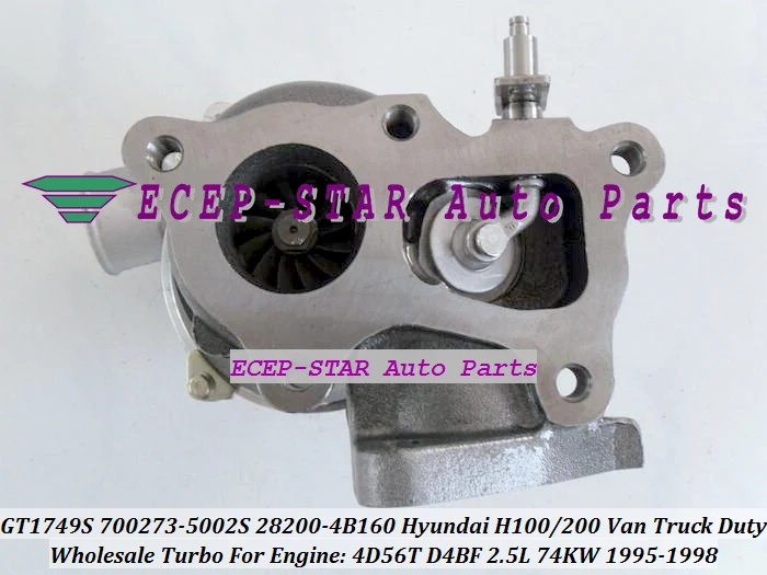 Турбокомпрессор GT1749S 700273 700273-0001 700273-0002 28200-4B151 для HYUNDAI H100 H200 грузовик светильник