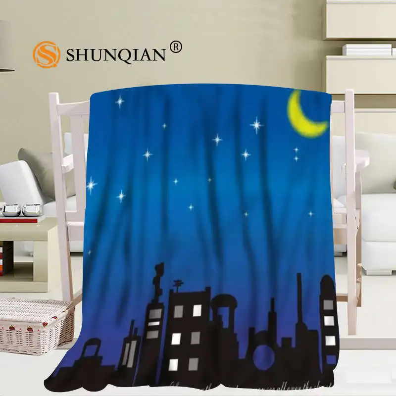 comprar Personalizado Lua E Noite Cobertor Macio Diy Imagem Decoração Quarto Tamanho 56x8 0 Polegada, 50x6 0 Polegada, 40x5 0 Polegada A7.10