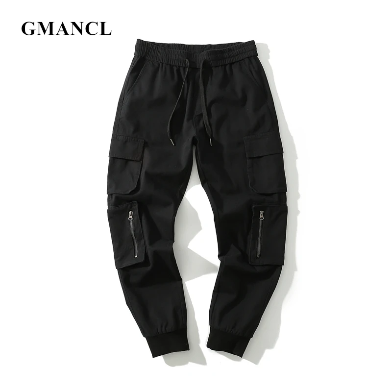 Модные Повседневные джоггеры с эластичной резинкой на талии в стиле хип хоп