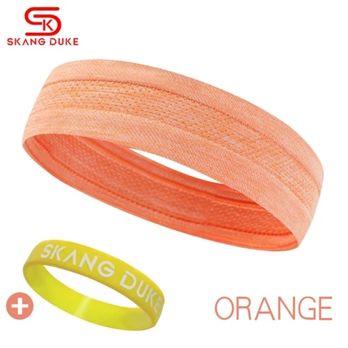 Orange 1 шт. эластичные абсорбирующие Налобные повязки Йога Бег Фитнес повязка спортивные резинки для волос баскетбольный спортзал стрейч повязка на голову Brace - Цвет: Orange