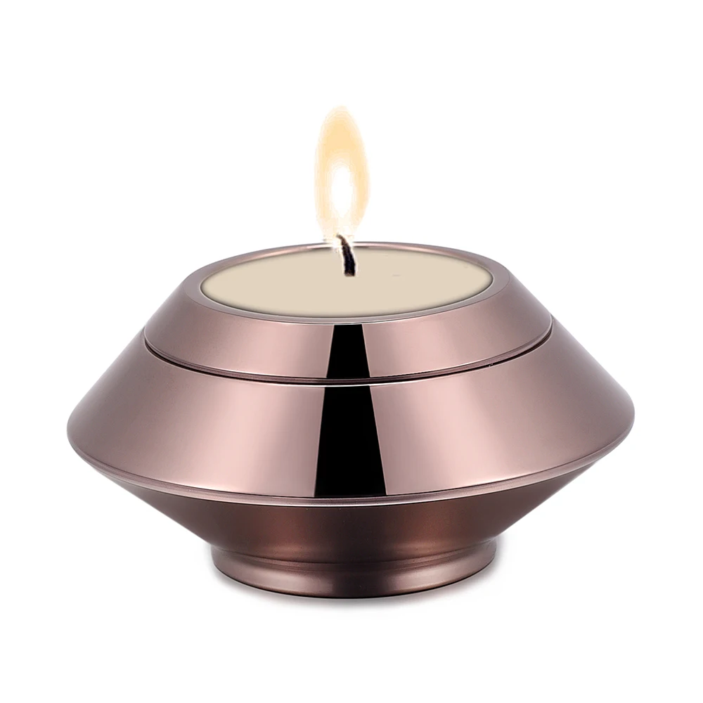 

IJU041 Stainless Steel Candlestick Urn Hold Pet/Adult Ashes Cremation Locket Jewelry- Engraveable Keepsake Urn