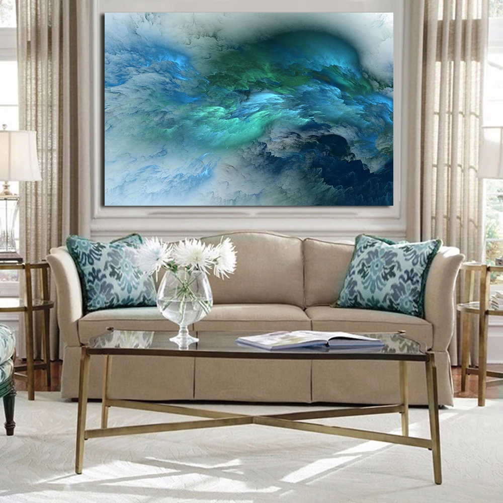 JQHYART абстрактные облака современные фотообои для гостиной картины на холсте без