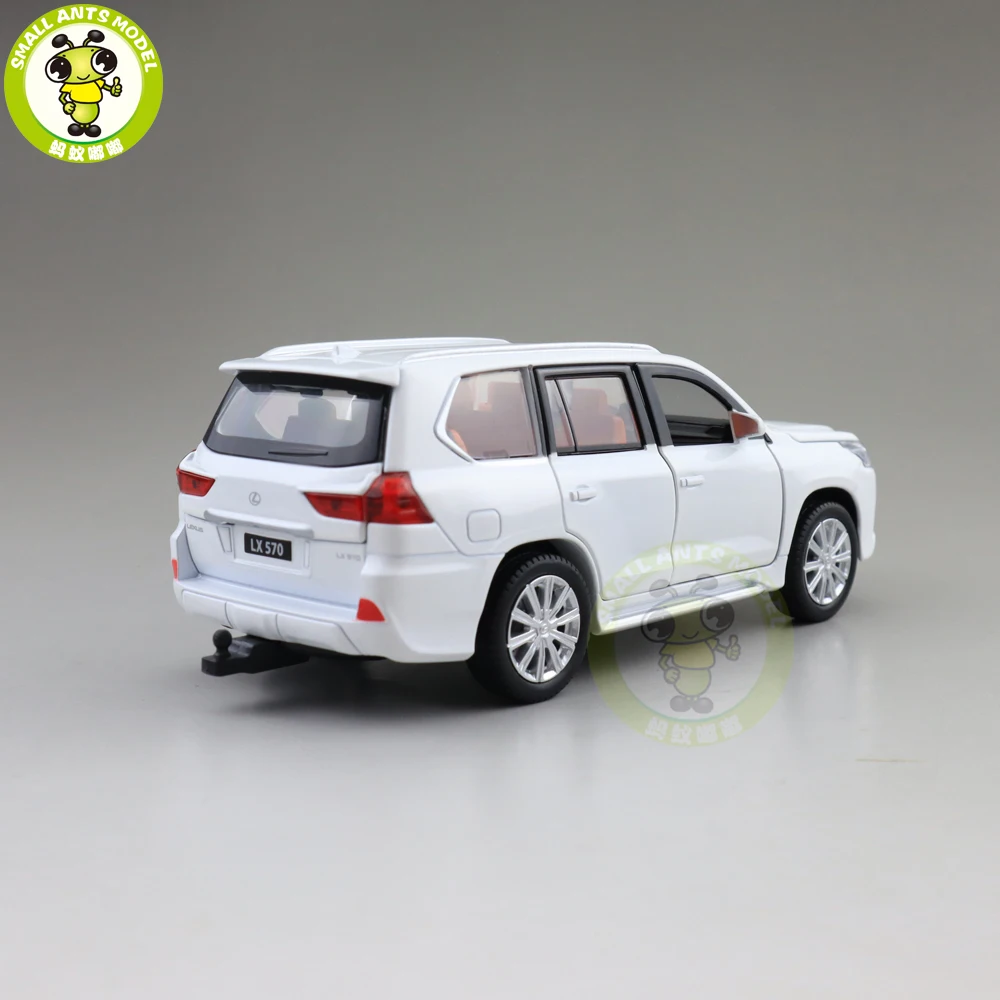 1/32 JACKIEKIM LX570 SUV литая под давлением Модель автомобиля игрушки для детей звуковое освещение вытяжной автомобиль подарок для мальчиков и девочек