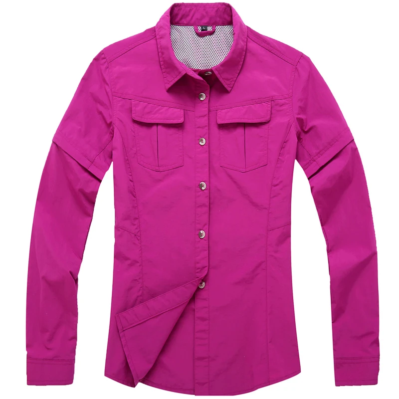 

Women Removable Sleeve Quick Drying Shirts Sports Clothes Outdoor Breathable Hiking Tops Fishing Hiking Shirts SA024