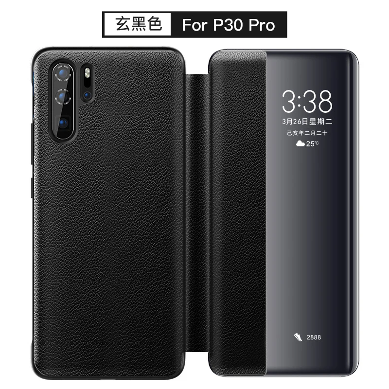 Для Huawei P30 натуральная кожа личи флип-чехол умный чехол для телефона Pro