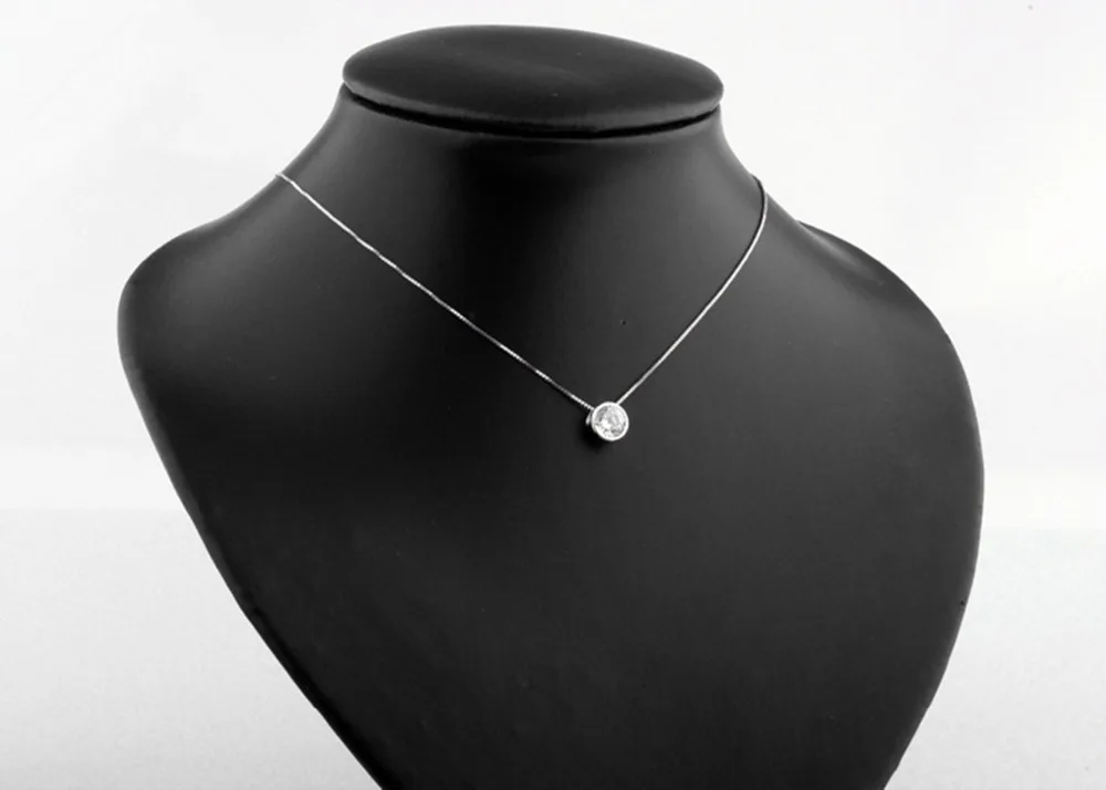 

Luxury Quality G14K 585 Jewelry 1Ct Round Cut Moissanite Test Positive Pendant Real 14K White Gold Pendant for Anniversary