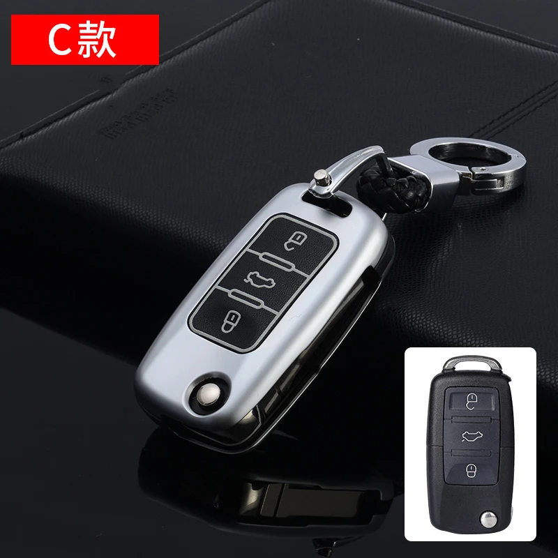 Luminous button Car Auto Key Holder Case Cover Ring Chain For VW GOLF 4 5 6 7 Passat B5 B6 Polo Bora Scirocco Jetta MK6 Mk7 | Автомобили и