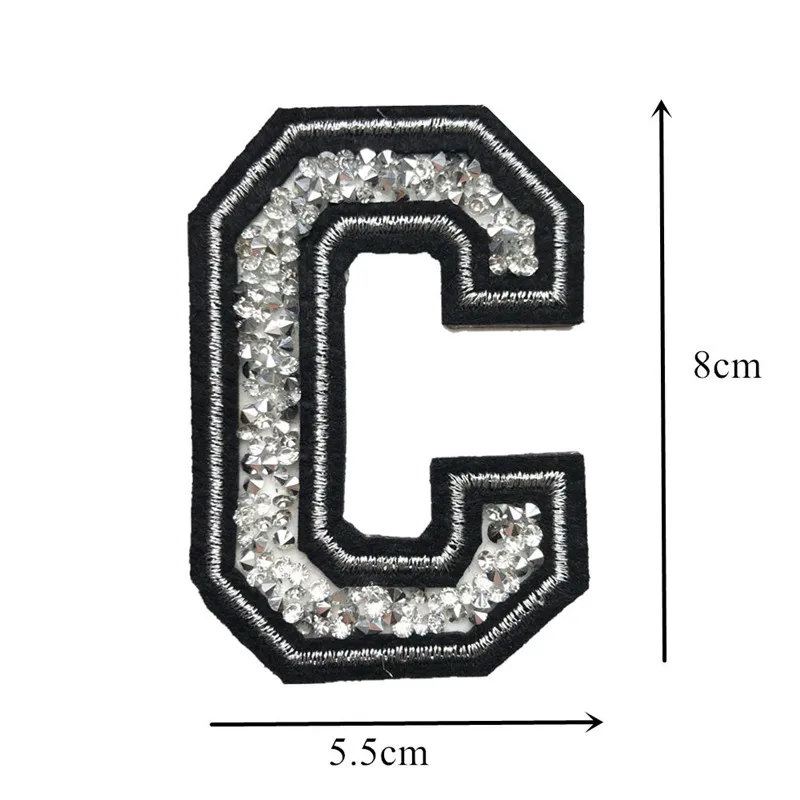 Нашивки с буквами Стразы горячей фиксацией вышивка металлическими значками