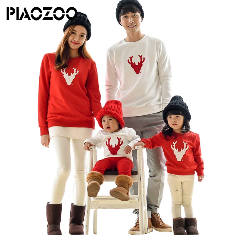 Семейная одежда для мамы и дочки Рождественский олень футболки с принтом 2018