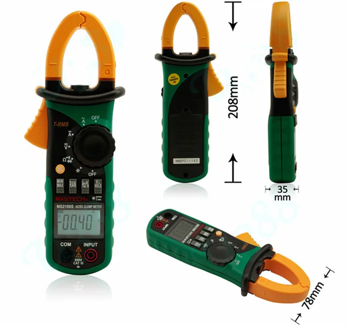 MASTECH MS2108S цифровой мультиметр с токовым зажимом переменного и постоянного