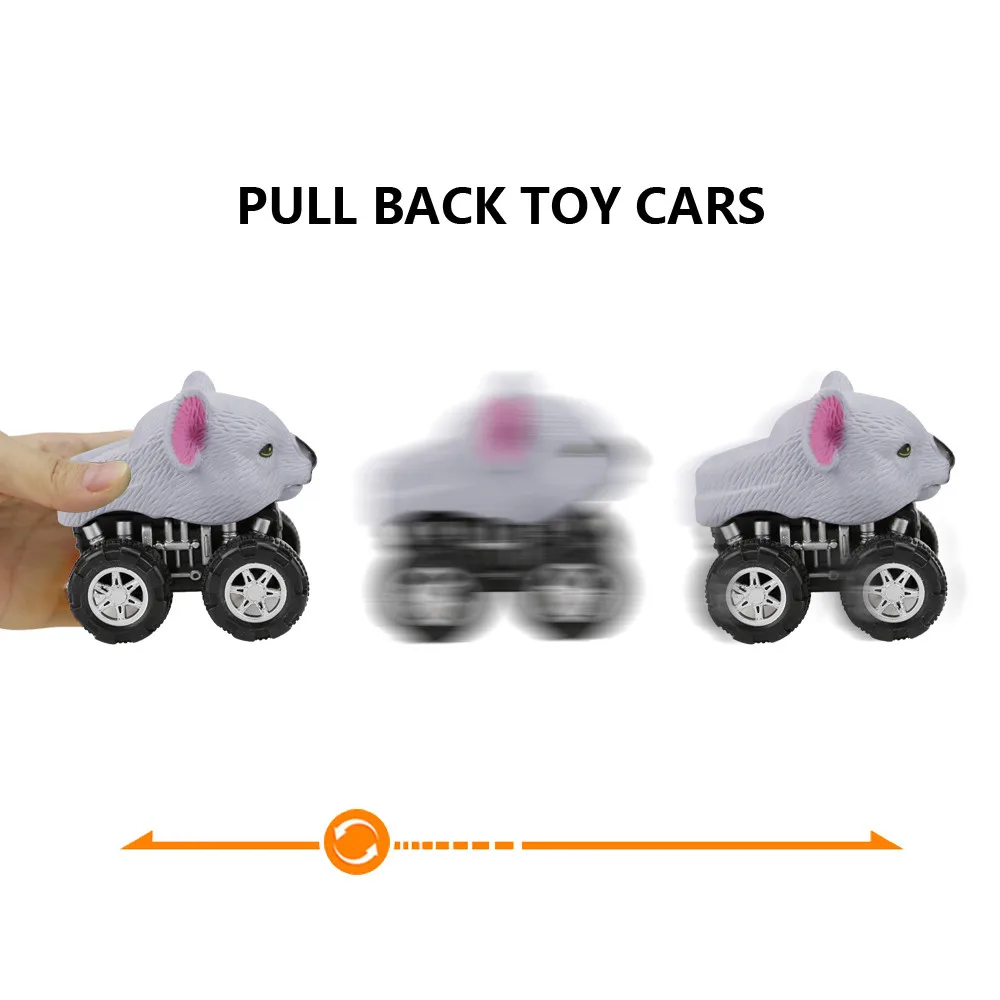 Игрушки для детей фрикционный автомобиль с питанием от животных тянущийся мини