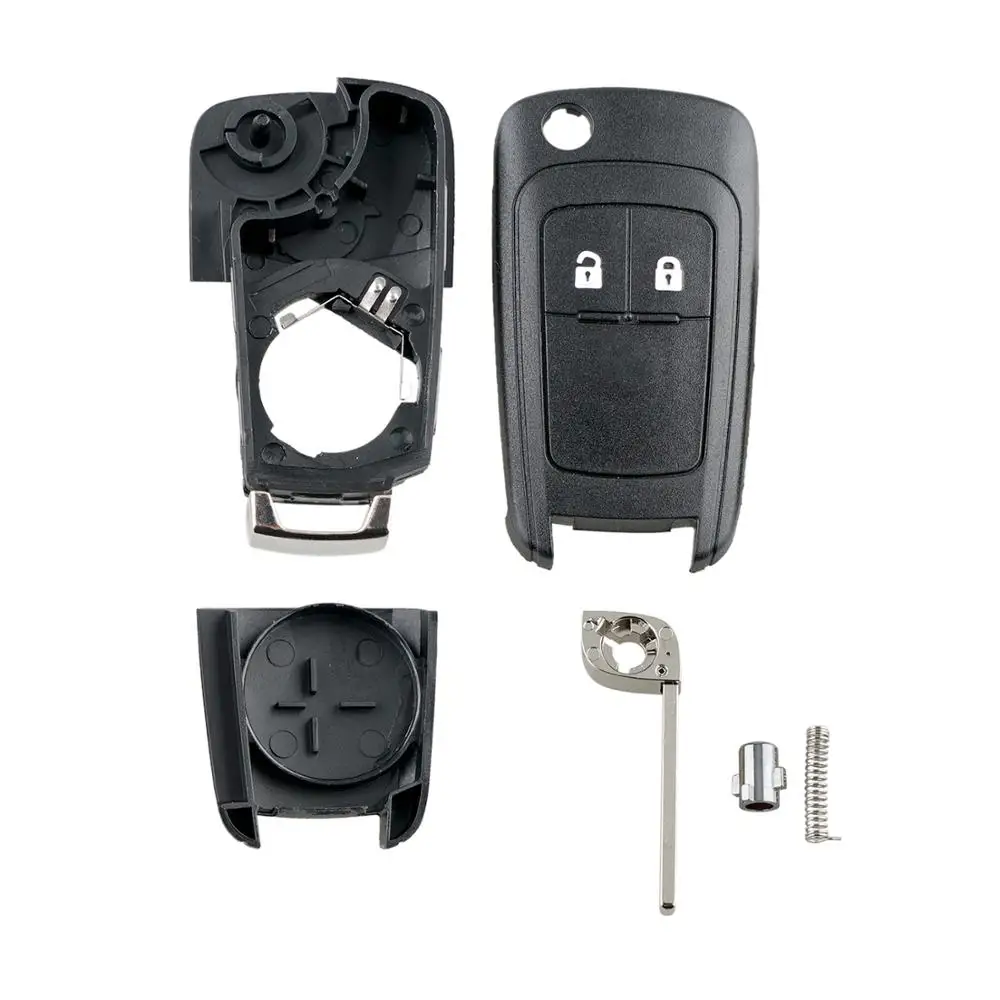 QWMEND 2 кнопки складной дистанционный ключ оболочка для Opel VAUXHALL Astra Insignia Zafira C Mokka