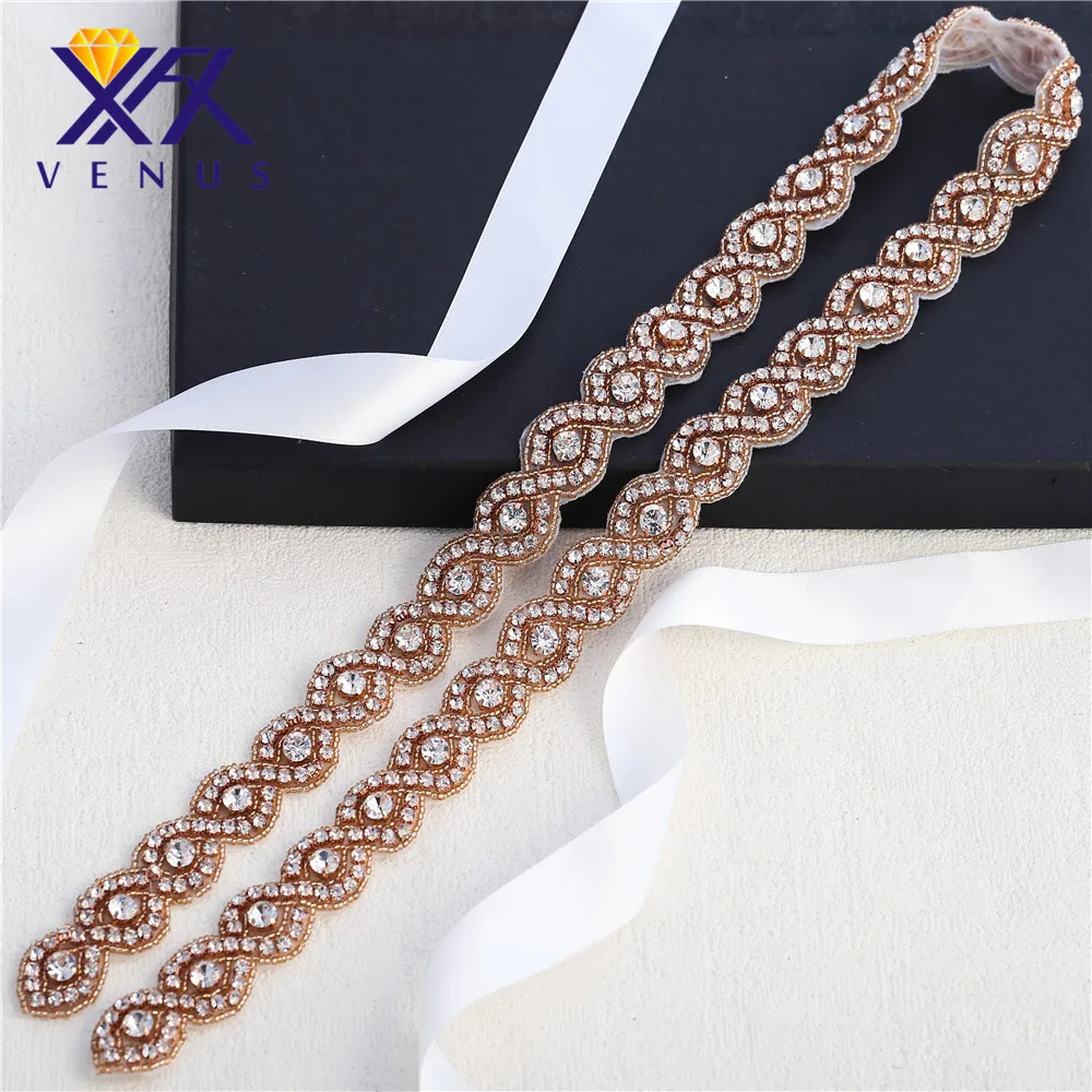 Розница 1 ярдов ремни craysta бисером горный хрусталь Аппликация по двору для