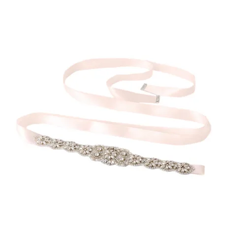 Baby Pink TOPQUEEN S161 Свадебные ремни с кристаллами Свадебные аксессуары ремни для женщин Свадебное платье пояс для невесты - Цвет: Baby Pink
