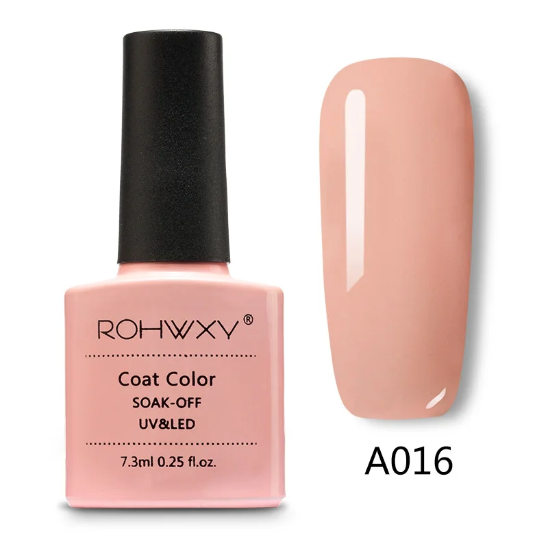 A016 ROHWXY Гель-лак для ногтей, лак для краски, верхнее покрытие, гибрид, впитывается, органический УФ светодиодный Гель-лак для ногтей, Блестящий лак для ногтей - Цвет: A016