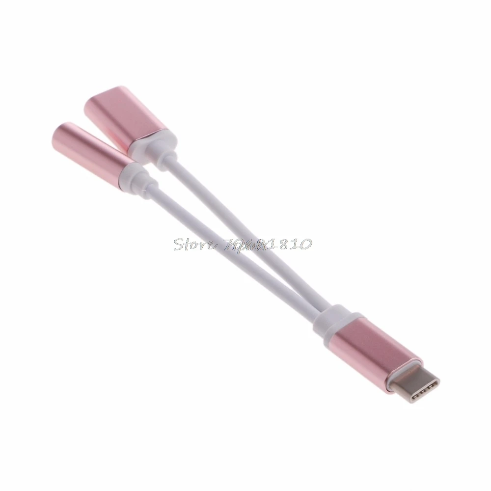 USB Type C к 3 5 мм разъем для наушников аудио разветвитель AUX конвертер адаптер кабель