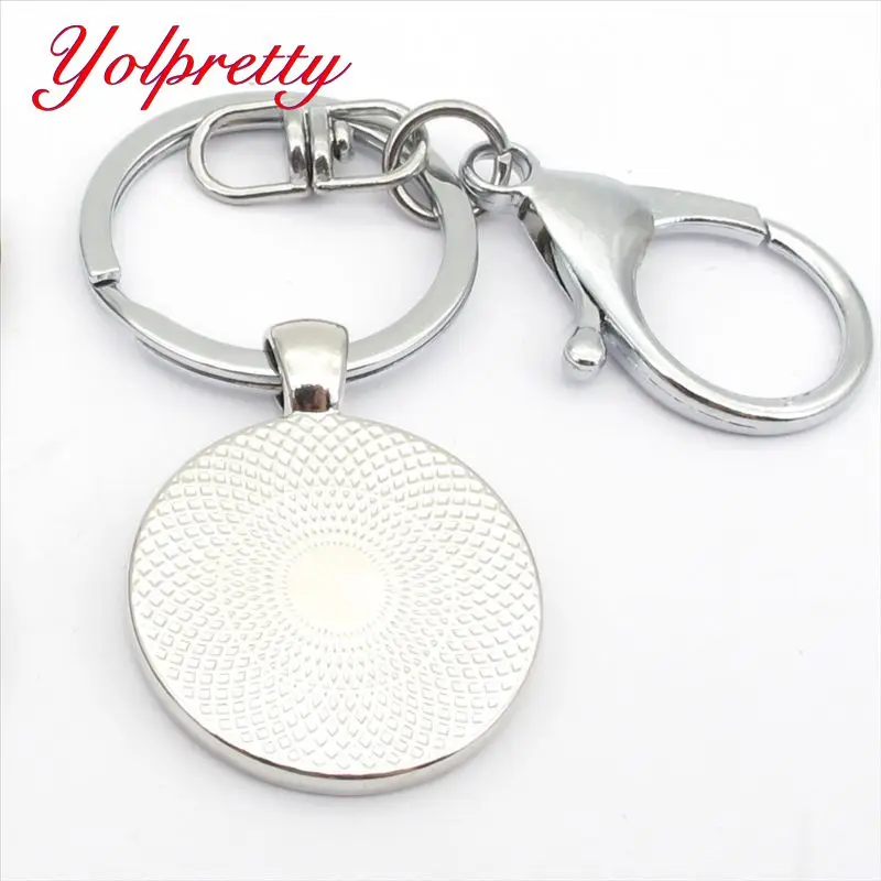 

Yolprtty New Fashion 3pcs 25mm Time gemstone theme key fastener box and bag accessories exquisite pendant