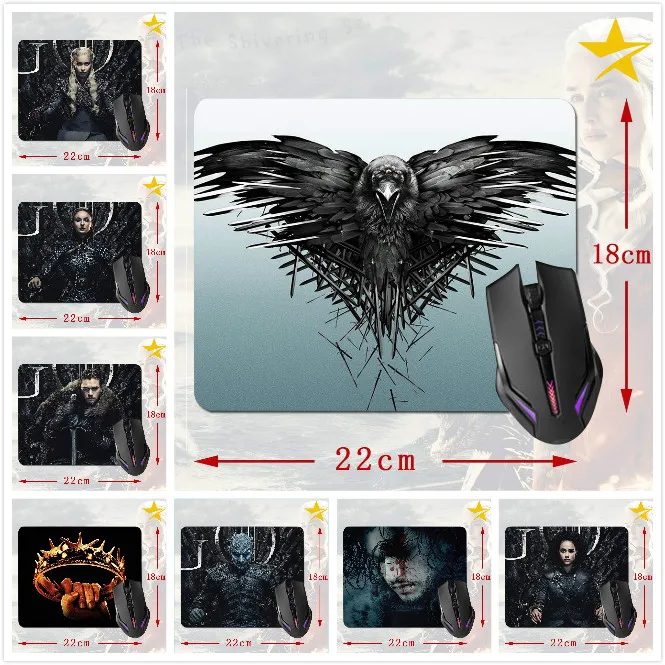 22*18 см Игра престолов коврик для мыши ноутбука Игровые блокнот резиновый