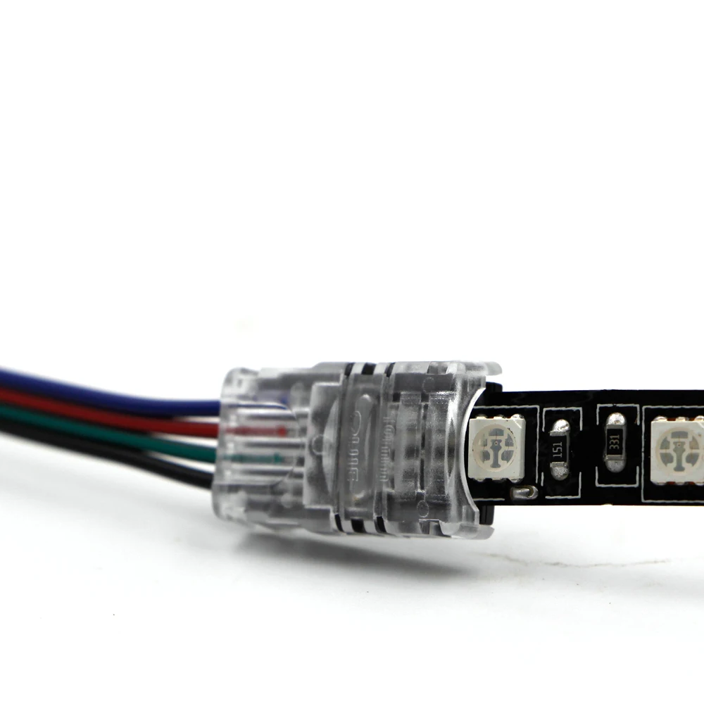 5 шт. RGB Кабельный адаптер зажим соединитель провода полоса solderless 2Pin 4Pin разъем для