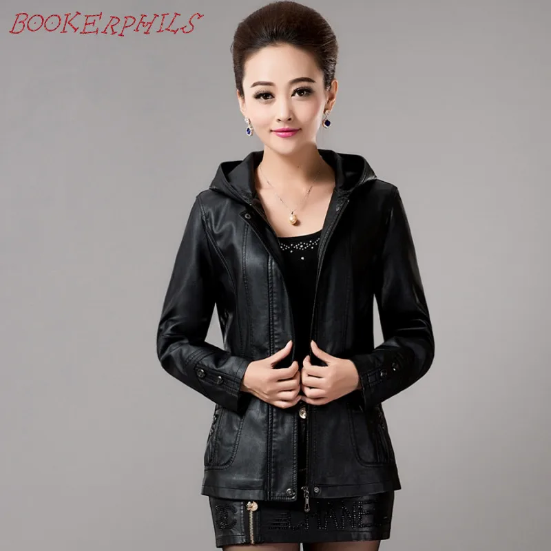 Женская приталенная куртка из овечьей кожи с капюшоном|leather coats for children|coat barleather sale