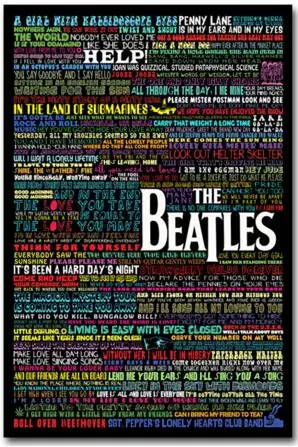 The Beatles мотивационные Книги по искусству шелка с принтом Poste настенные 12x18' 24х36
