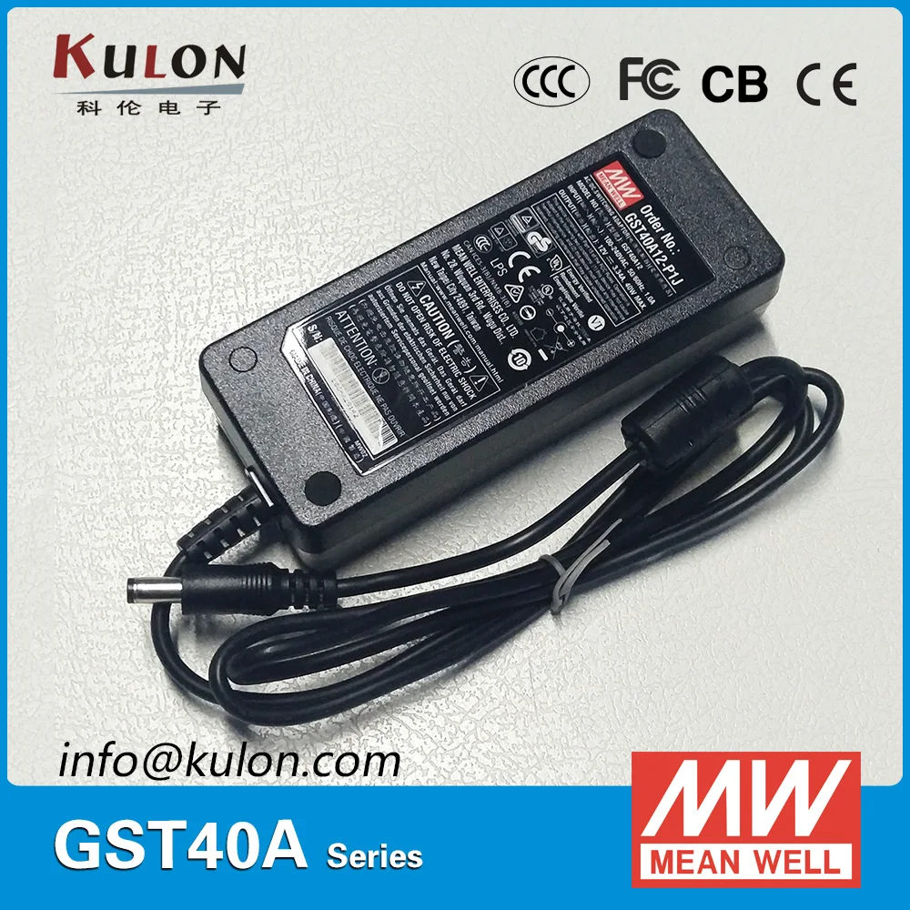 Оригинальный хорошо GST40A24-P1J 40 Вт 24В 1.67A AC/DC высокий надежный уровень VI Meanwell зеленый