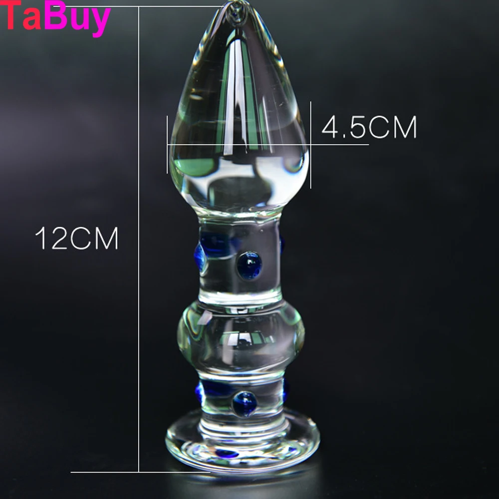 Tabuy 12*4 5 см большая стеклянная Анальная пробка дилдо большой со стразами