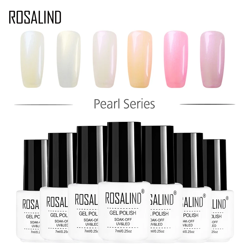 Гель ROSALIND, 1 S, модная жемчужная серия, Цветной Гель-лак для ногтей, элегантный дизайн, маникюр, Полупостоянный лак, гель, лак для ногтей