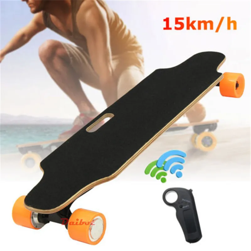 Electric skateboard 4 wheels dual hub motor longboard scooter 150W hoverboard with Wireless Remote | Спорт и развлечения