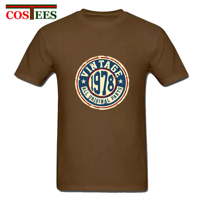7 Camisetas Ретро Классический 40-й подарок на день рождения Винтаж 1978 все оригинальные части футболки мужские повседневные Удобные Хлопковые футболки на заказ - Цвет: 7