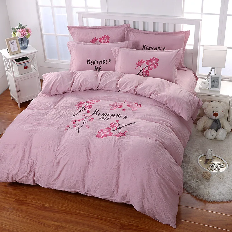 Hello Kitty Cartoon Bedding Set Quilt Cover Bed Sheet High Quality Pink Microfiber Full King Size Kids | Дом и сад