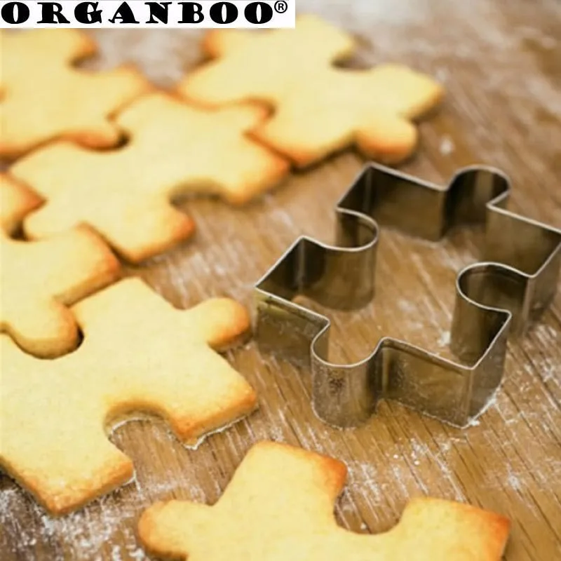ORGANBOO 1 шт. форма головоломка из нержавеющей стали для печенья резаки инструменты