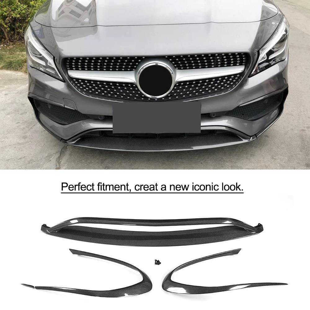 Передний спойлер для автомобиля из углеродного волокна защита губ Mercedes Benz CLA Class