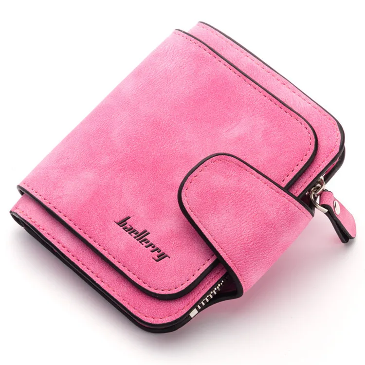 Rose Red Baellerry Модные женские кошельки Держатель для карт кошелек для монет мягкий женский кожаный кошелек женский маленький тонкий волшебный кошелек для девушек удобная сумка - Цвет: Rose Red