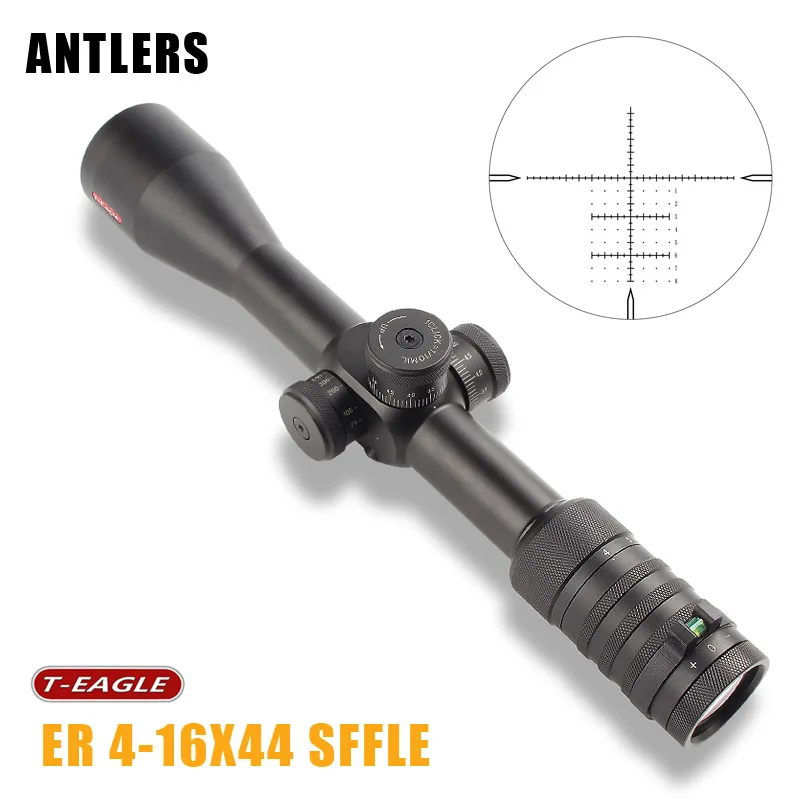 T-EAGLE ER 4-16X44 SFFLE Riflescope первый фокусный прицел с духом уровень тактический прицел дальность винтовки Охота прицел