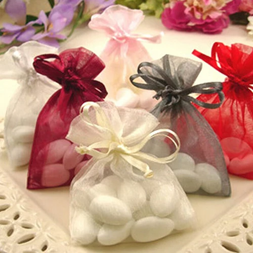 50 шт. органзы Ювелирные изделия Подарки Drawable Box свадебный подарок конфеты мини