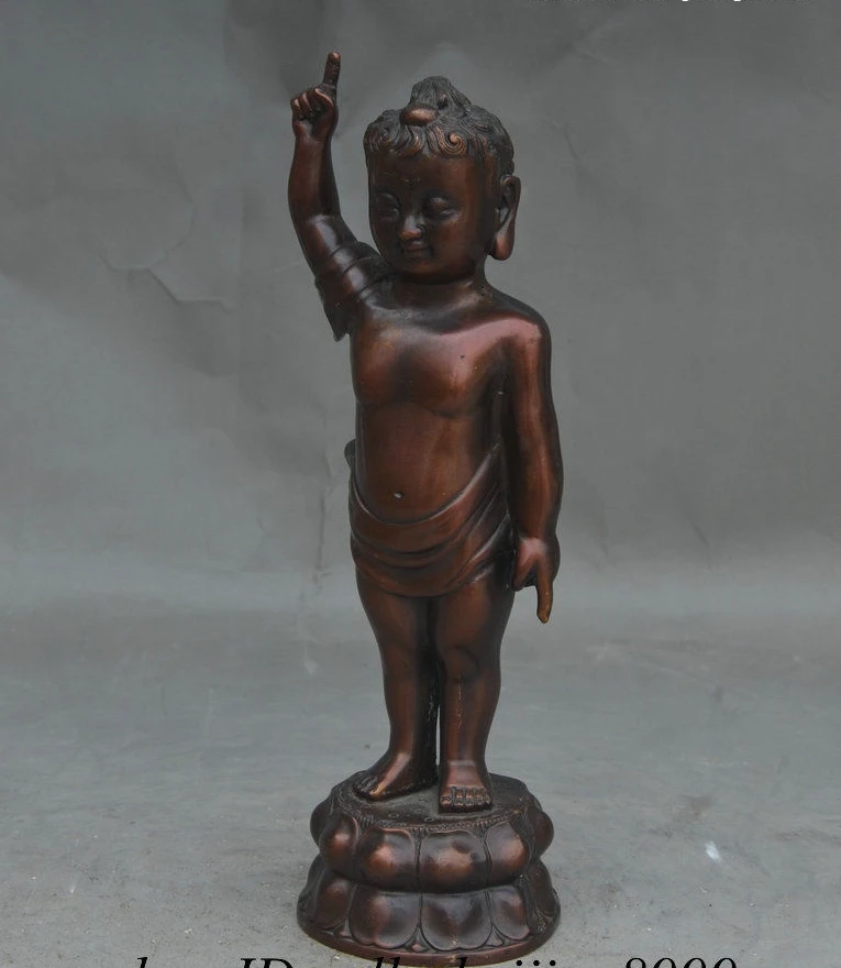 10&quot Tibet Buddhism Bronze by heaven Sakyamuni Shakyamuni Prince Buddha Statue | Дом и сад